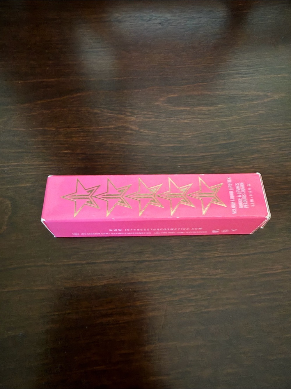 Jeffree Star Velour Liquid Lipstick Prom Night Hot Pink with Gold Stars